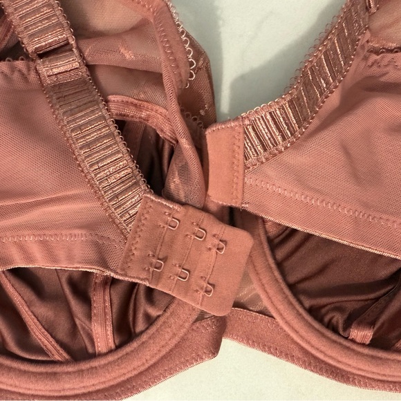 NWT Elomi Cate Full Figure Underwire Lace Cup Bra Adj Straps Rosewood 38DD - Picture 7 of 10